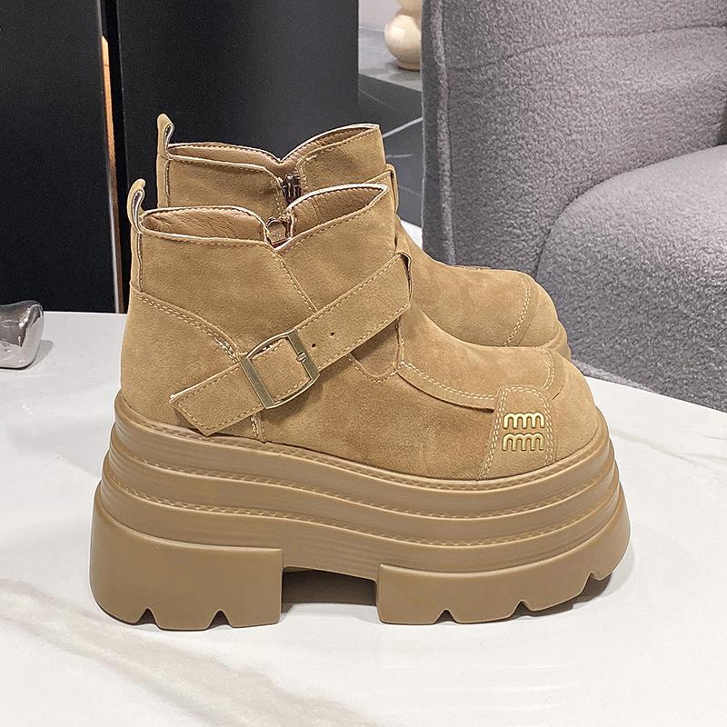 Fashion Women's Ankle Boots High Heels Platform Shoes Woman Winter Boots Designer Dress Women Snow Botas 2025 Trend New Zapatos Female
