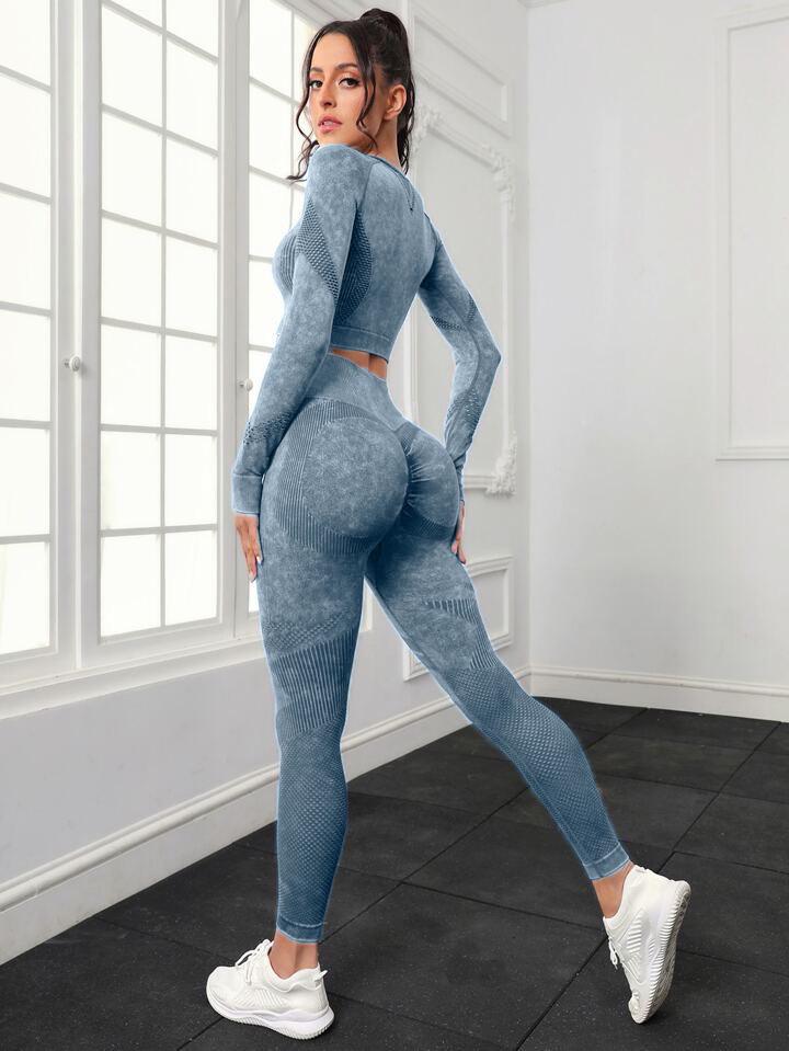 Women's Quick-Dry Seamless Yoga Suit: Peach Hip Fitness Pants & Sports Top Set