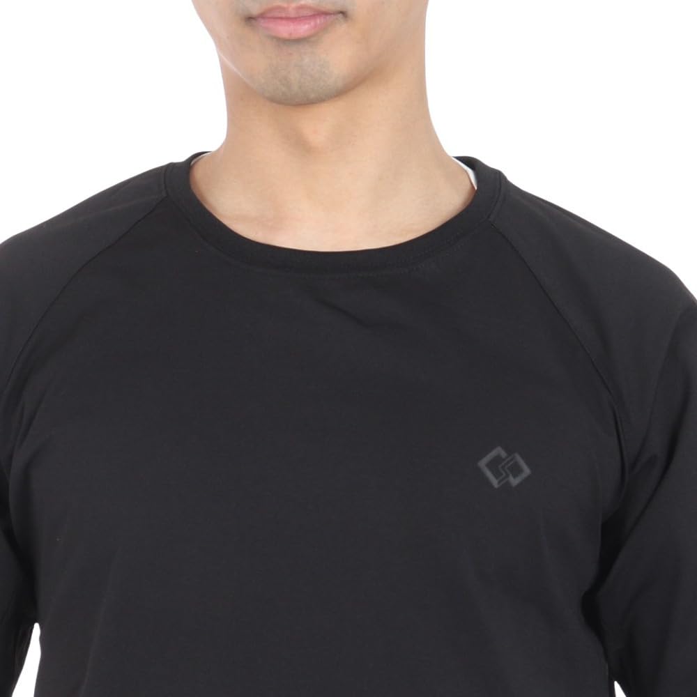 Colantotte Baseball Conditioning Shirt, Short Shoulder Logo, DBDAB31, Quick-Drying, UV Protection (Black/LL/Men's)