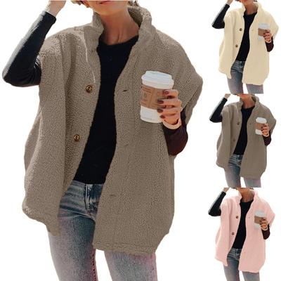 Womens Fuzzy Fleece Vest Casual Oversized Warm Button Down Vest Jacket with Pockets