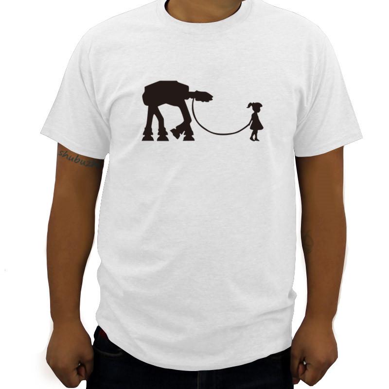 T-shirt Cotton Men Tee-shirt New Fashion Summer Brand Top Tees BANKSY GIRL WALKING ATAT