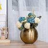 Edelstahl Metall Kleine Vase Leichter Luxus Kugelförmig Tischplatte Modern Schlicht Blumen Pflanzgefäß Dekoration Heimdekoration