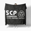 SCP Contenimento Sicuro. Proteggere (Nero) Coperta in Flanella Calda Morbida Piumone Coperte da Divano Camera da Letto Arredamento Stanza