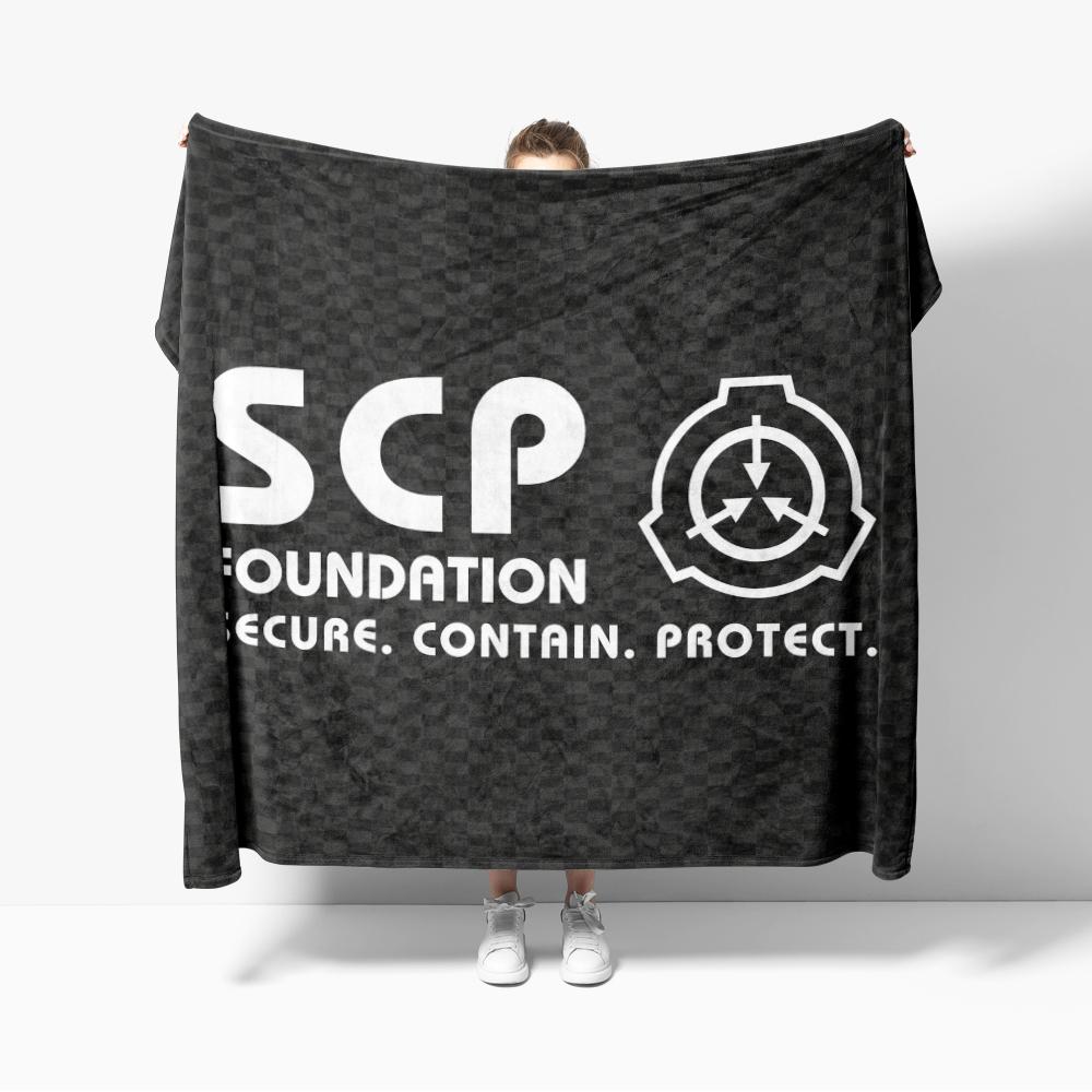 SCP Secure Contain. Protect (Black) Flanne Blanket Warm Soft comforter Throw Blankets Bedroom Room Decor 75x90cm