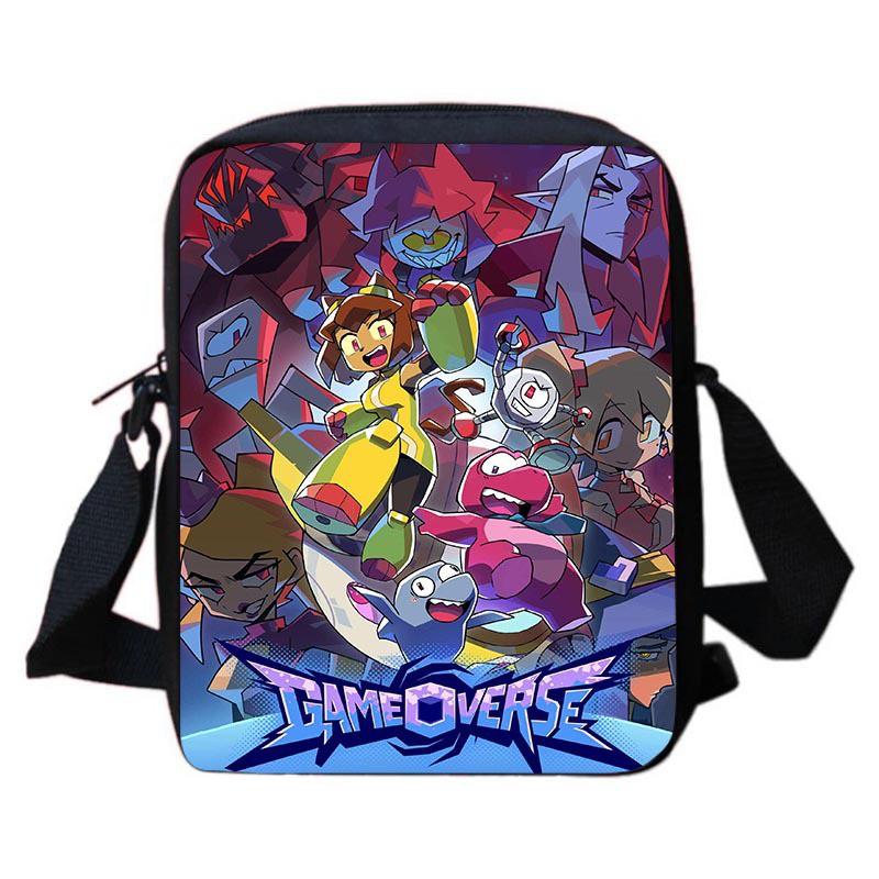 Kids Cartoon Crossbody Bag School Durable Oxford Fabric Shoulder With Fun Print Ages 6-12