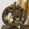 Wooden Desktop Decoration 20cm Halloween Decorative Plate Halloween Ornaments Bookshelf Storage