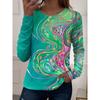 3D Print Autumn Women's T Shirt Floral Graphic Plants Stylish Casual Long Sleeve T-shirts Round Neck Regular Tops Flower Printed Pullover