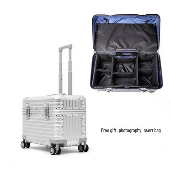 Aluminum-Magnesium Alloy Multi-Functional Carry-on Trolley Suitcase for Photography