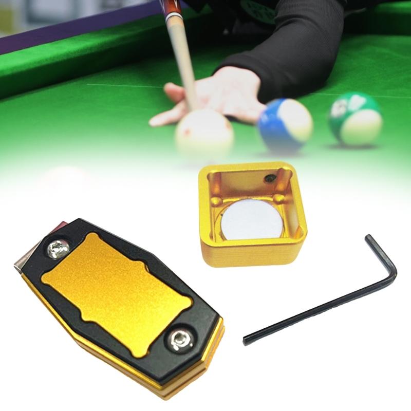 Porta gessetti magnetico per stecche da biliardo con clip da cintura Scatola porta gessetti da piscina Custodia tascabile di ricambio per gessetti da biliardo tascabile