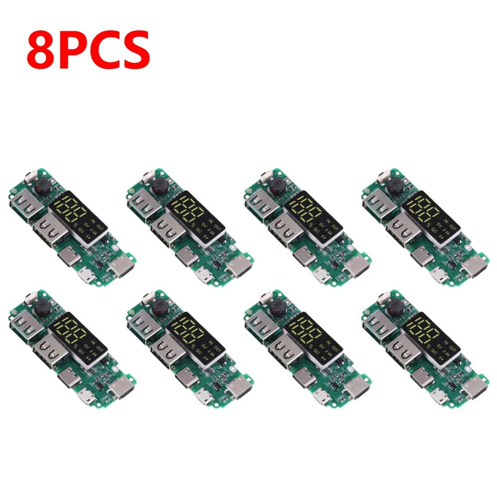 1-10pcs Mini 18650 Charging Module LED Dual USB 5V2.4A 2A /1A Micro/Type-C USB Mobile Power Bank Lithium Battery Charger Board