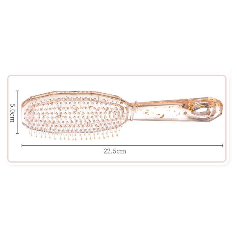 1 plastic crystal scalp massage comb, anti-static massage brush, tangle free shower massage brush,Special for real hair wigs