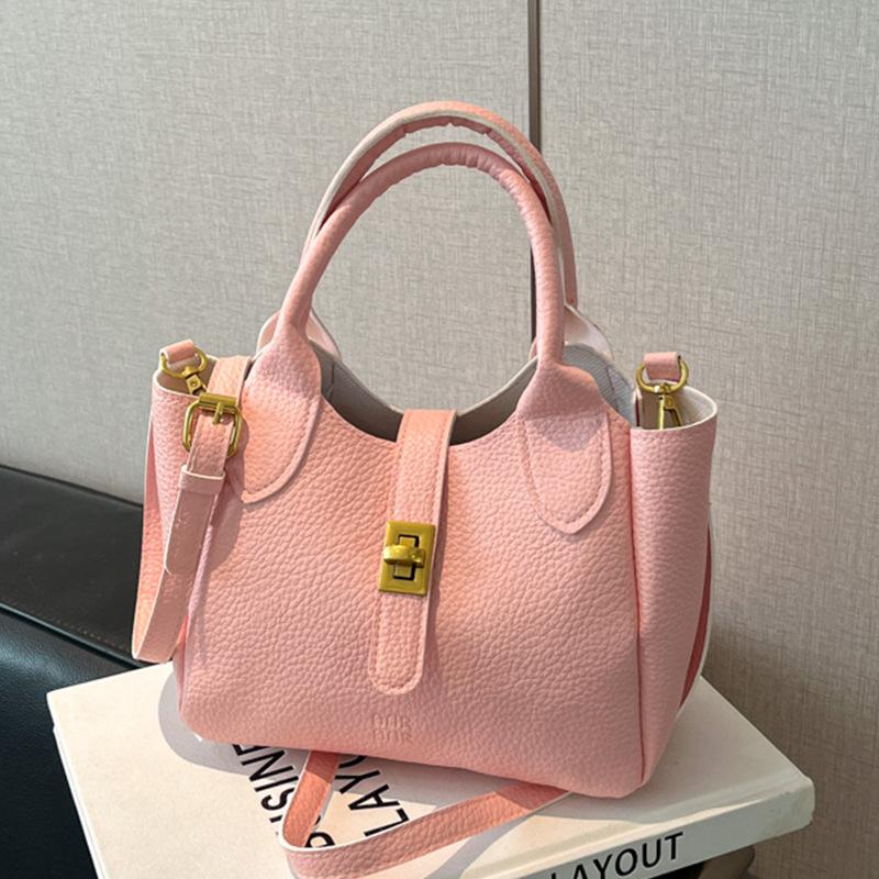 Fashion Trend Hand-carried Bucket Bag Woman 2025 New Summer Simple and Versatile Work Casual Messenger Bag Woman