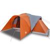 VidaXL Family Dome Tent 6 Person Grey and Orange Waterproof 4009469