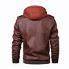 Spring and Autumn New Men's Clothing Men's PU Leather Plain Leather Jacket Coat Large Size Men's Fashion Trend