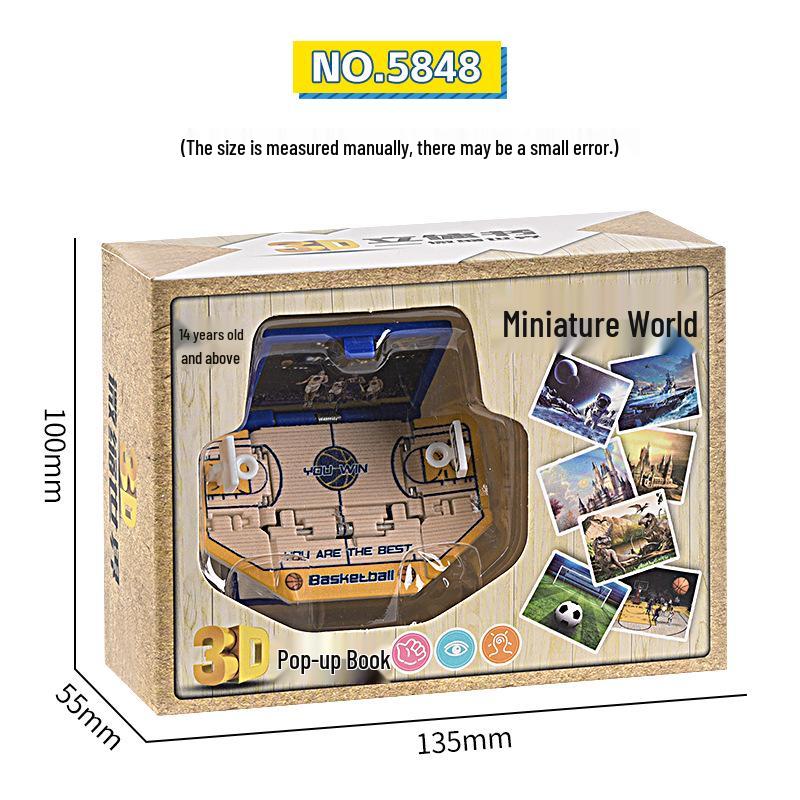 Mini Hamburger 3D Pop-up Book Keychain: Trendy Pendant & Creative Decompression Toy.