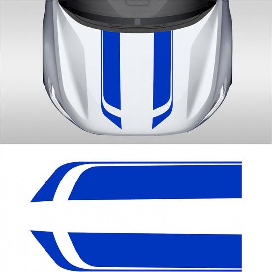 Car Hood Decal Sticker, Automotive Side Body Stripe Graphics Racing Bumper Sticker, Universal Vehicle Skirt Roof Bonnet Vinyl Decal Exterior