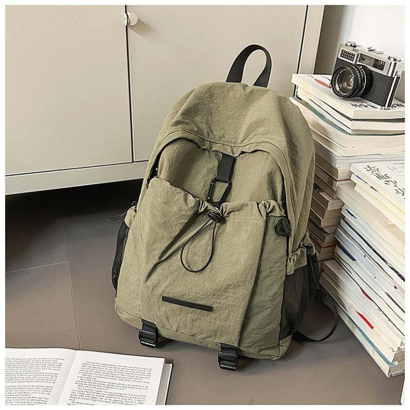

School bag new high value niche design simple backpack couple light travel large capacity backpack зелений