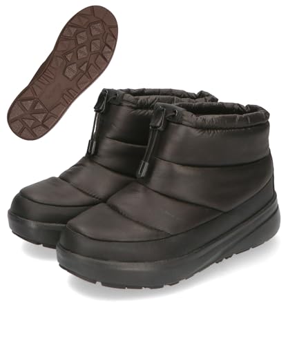 

Oriental Traffic OT3404 Snow Boots, Fully Waterproof, Cold Weather, Water-Repellent, Adjustable, Non-Slip, for Snow and Rain, Black, Size 23.0-23.5 cm