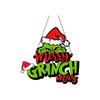2D Greentown Doorplate, Christmas Wooden Hanging Party Decorations