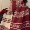 Exquisite Winter New Snowflake Reversible Autumn and Winter Korean Atmosphere Thickened Warm Knitted Scarf Advanced