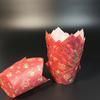 50pcs Christmas Tulip Muffin Cupcake Paper Cups Oilproof Cupcake Liner Baking Muffin Box Cup Cake Decorating Tool Wrap Cases