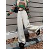 Pantaloni a zampa larga in velluto a coste da donna Autunno Inverno Nuova Moda Eleganti Taglie Forti Larghi Casual Semplici Lunghi Pantaloni Dritti Abbigliamento