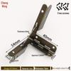 Retro Wooden Box Seven-Character 90° Iron Hinge - Small Leaf Hinge for Airplane-Style Hardware