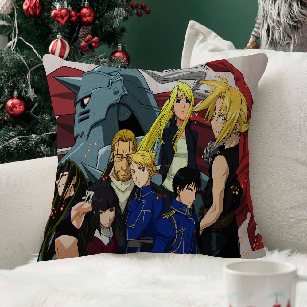 Fullmetal Alchemist Anime Fashion Decorative Pillowcase Throw Cover Pillow Case Cushion For Living Room Square Home Decor