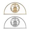 Wm.Widdop Gold Arch Mantel Clock Skeleton Dial Roman