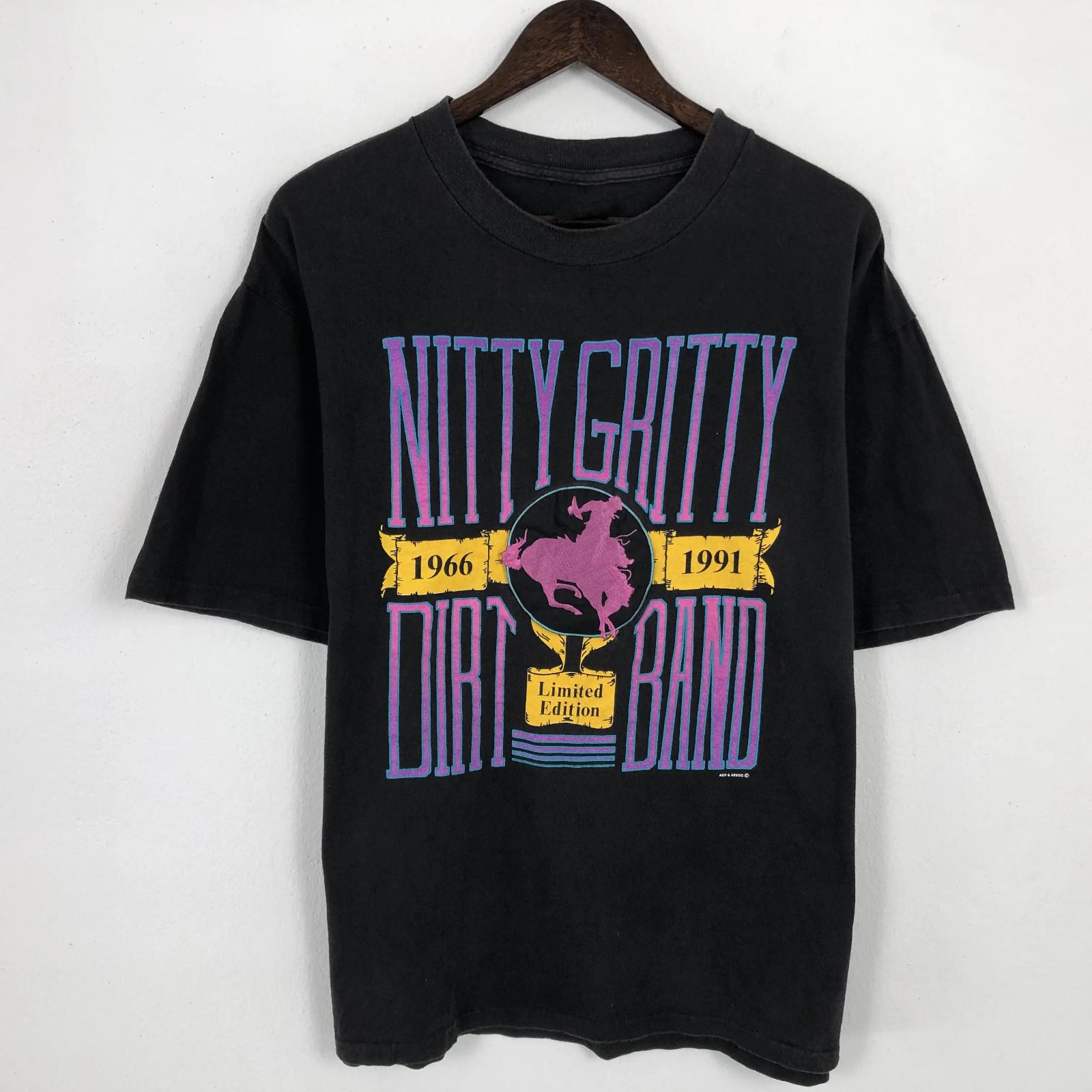 Nitty Gritty Dirt Band 1966 1991 Cotton Black T Shirt S-5XL MC602 XL