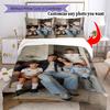 Personalizza Foto Personalizza il tuo set di biancheria da letto con foto Copripiumino Traspirante con Federe Decorazione per la Casa Regalo di Compleanno