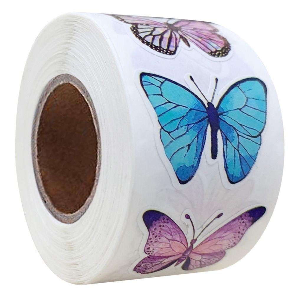 Round Label Stickers DIY Seal Label Colorful Sticker Roll Stationery
