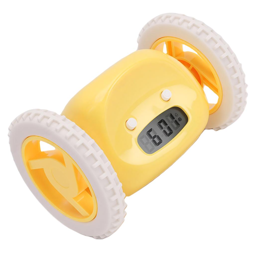 Extra Loud Alarm Clock for Heavy Sleepers On Wheels Roll Run Away Vibrating Smart Snooze Digital Alarm Clock for Bedroom