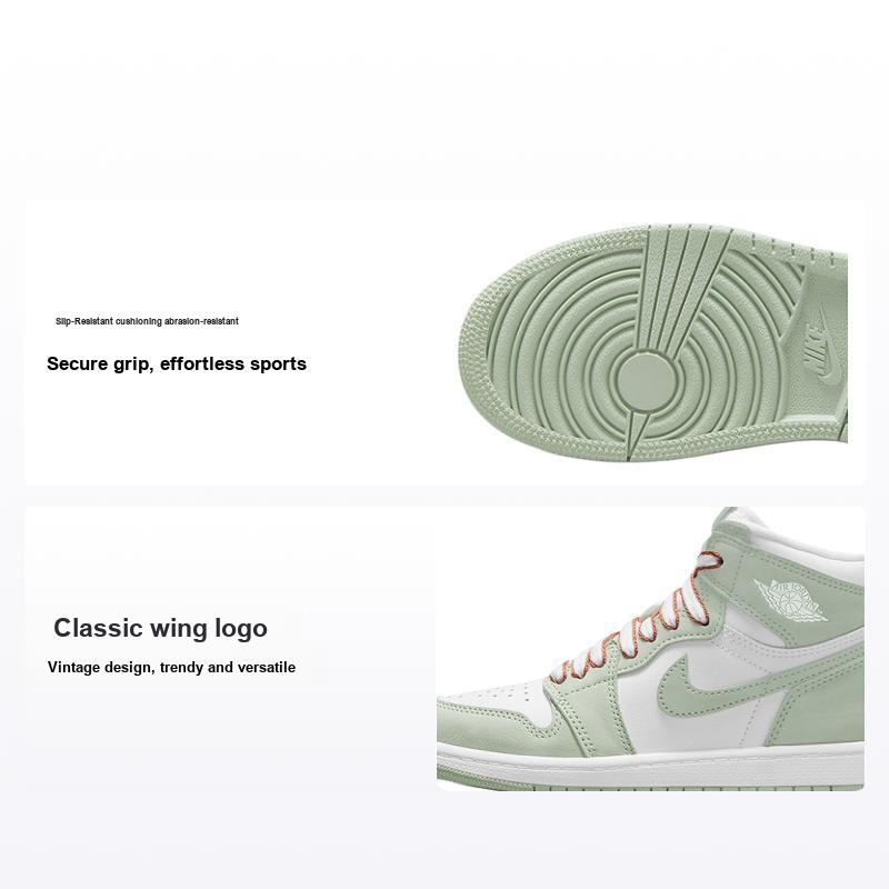 Air Jordan 1 Retro High OG PS Seafoam Trampki Dziecięce Zielony Leczenie-Pomarańczowy Biały CU0449-002