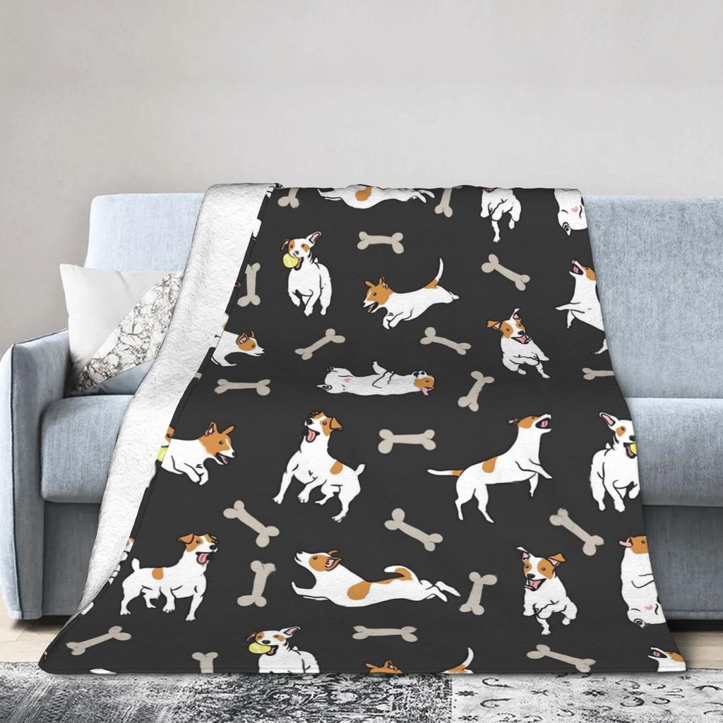 Jack Russell Terrier Dog Cute Animal  Blanket Quality Super Warm  Throw Blanket Winter Travel Couch Bed Fashion Bedspread
