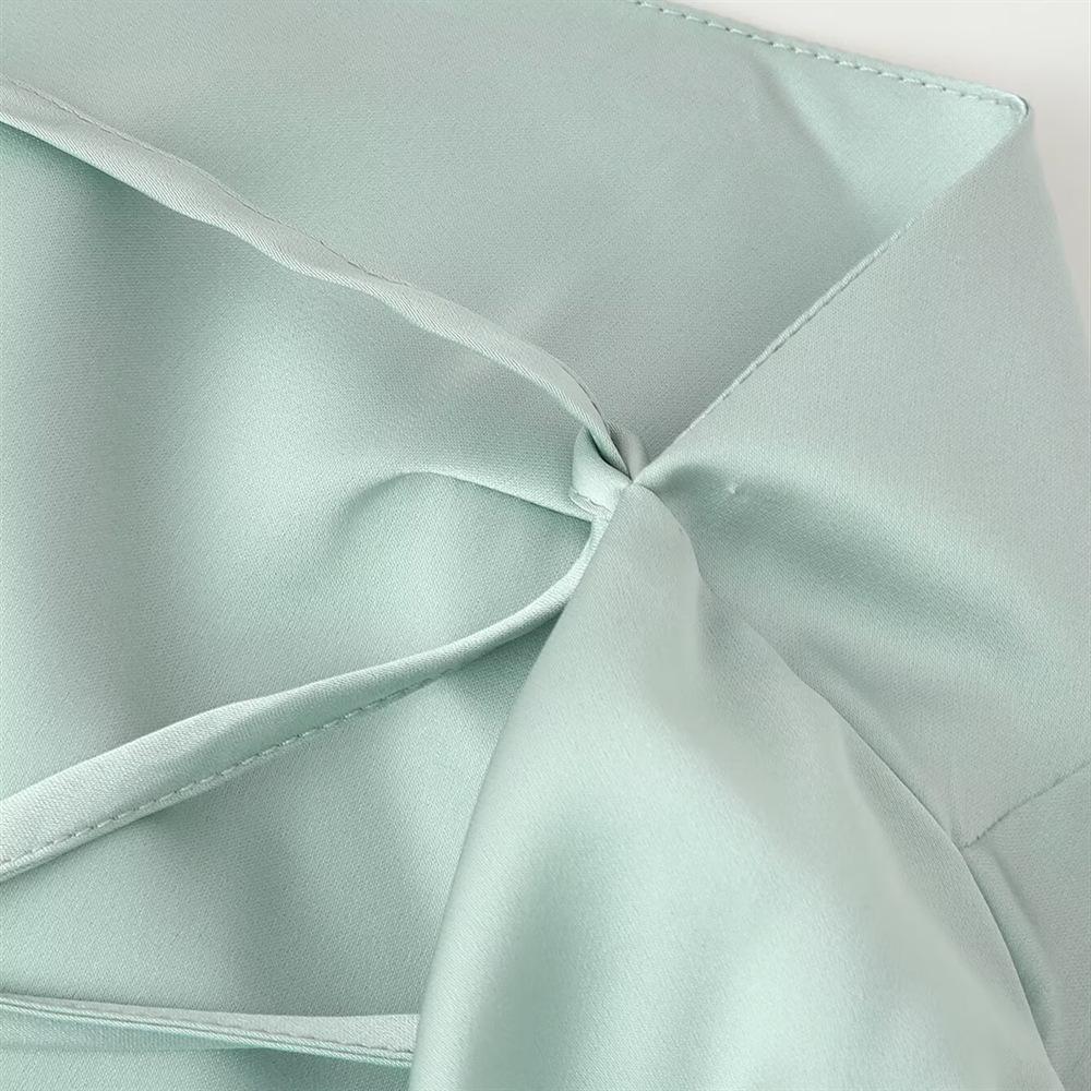 Spring/Summer 2025 Women's Silk Satin Halter Backless Dress