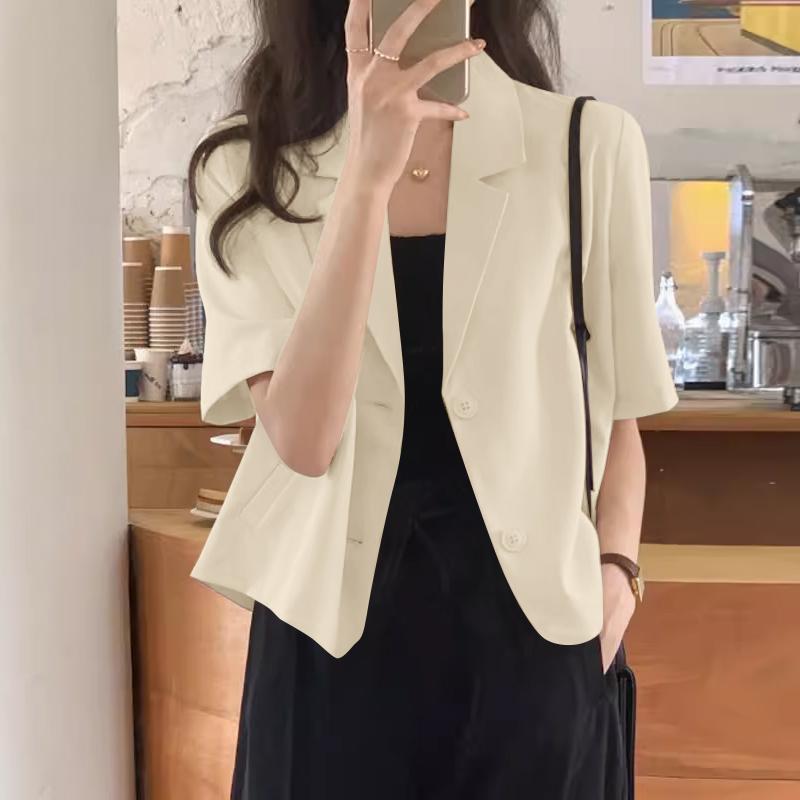 

ZANZEA Женский летний кардиган-блузка с лацканами и короткими рукавами в стиле кэжуал 5XL