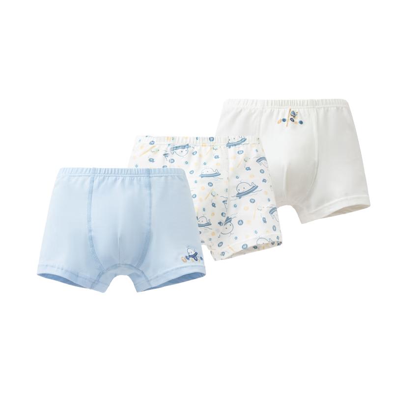 YEEHOO Kids  3A Antibacterial Cotton Boxer Briefs 3-Pack 160