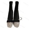 Mode Mode Glänzende Damen Mary Jane Socken Stiefel Designer Schleife Slip-on Plateau Stiefeletten 2025 Neue Herbst Dicke Hohe Absatz Stiefel