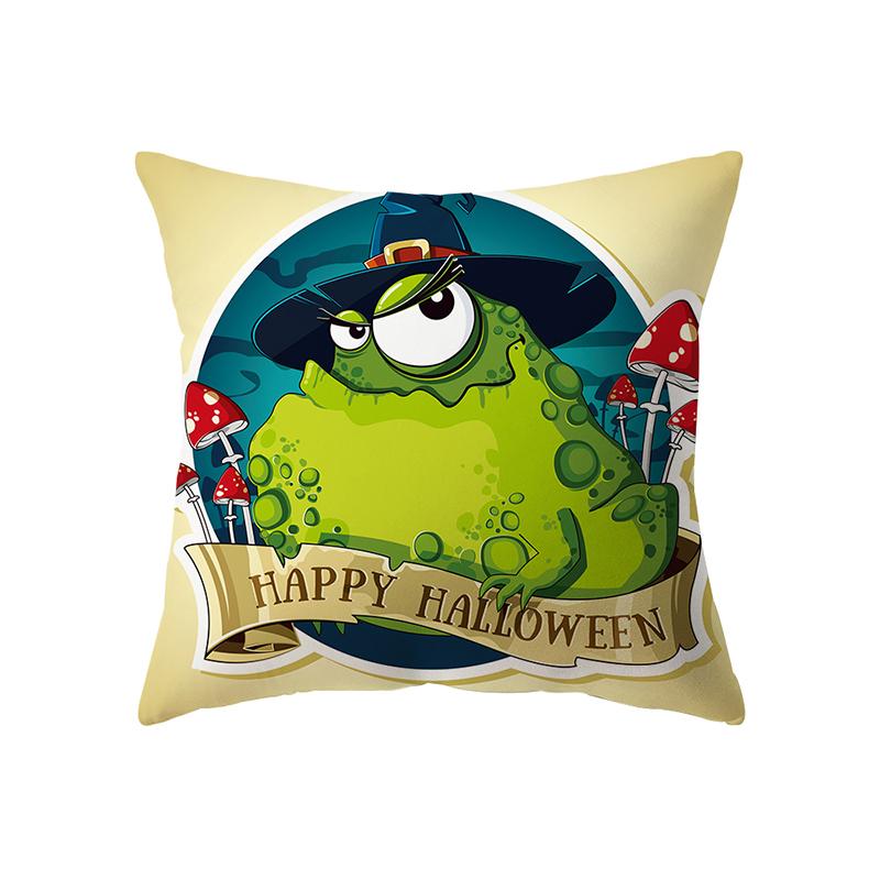 Devil Pumpkin Throw Pillow Cover Halloween Theme Throw Pillow Cover Sofa Chair Bed Cushion Cover Home Decor