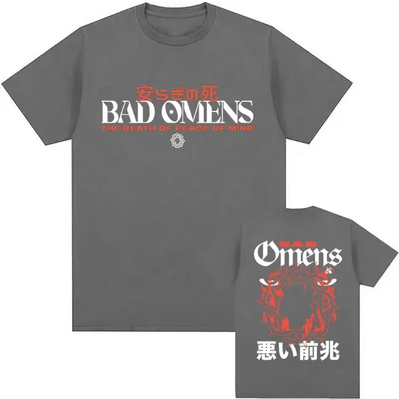 Bad Omens Graphic T-shirt Men and Women New Summer Gothic Y2K Clothing Casual Round Neck Short Sleeved Top