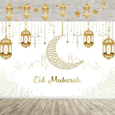 Eid Party Hintergrundtuch Benutzerdefinierter Mond Ramadan Mubarak Dekorationen Requisite Für Zuhause Lslamic Muslim Ramadan Kareem Eid AI Adha Ramada