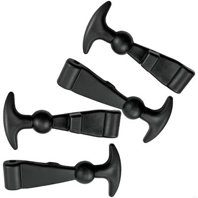 Grampos em T de Borracha Resistentes Acessório Conveniente para Motores de Caminhão Fixadores Antiderrapantes para Tampa de Caixa de Ferramentas Uso Diário Pacote com 4 X3UC