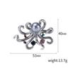 Creative Personality Octopus Octopus Pearl Rhinestone Brooch Clothing Accessories
