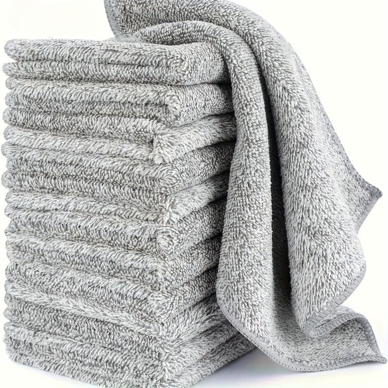 1/5/10PCS Ultra-Absorbent Quick-Dry Microfiber Cleaning Cloths for Cars & Kitchens, Non-Stick Oil, Washable & Reusable
