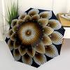 1pc Circular Mosaic Pattern Folding Umbrella, Durable, Suitable for Outdoor Activities or Rain, Suitable for Commuting Yy251027068