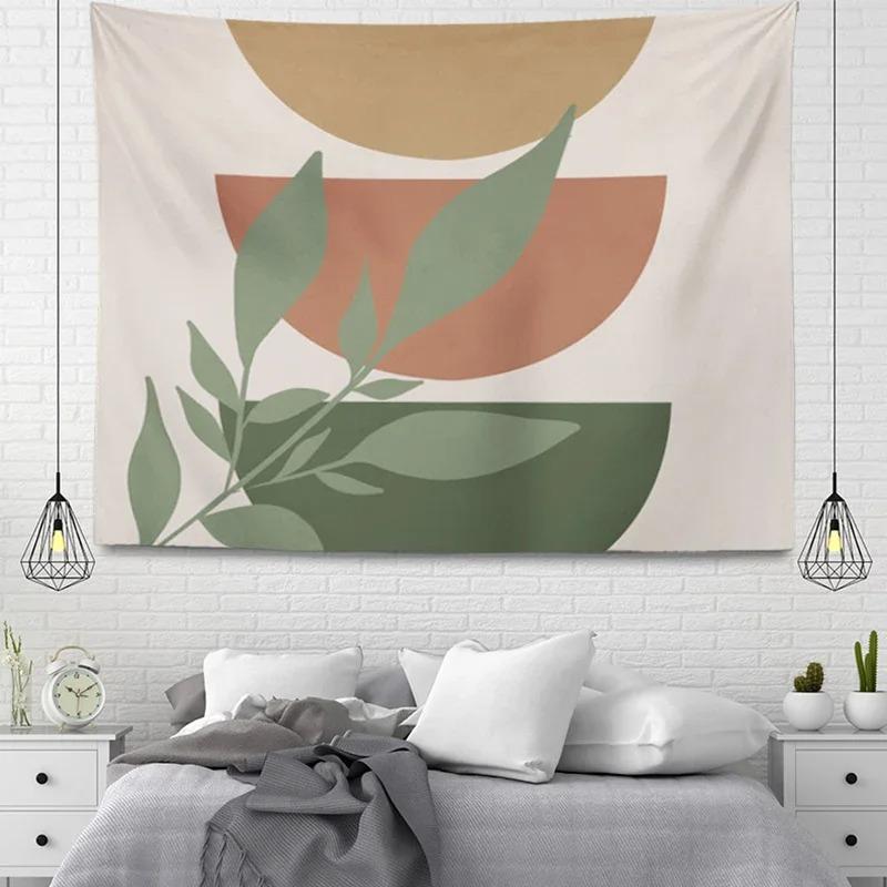 Simple Plant Green Leaf Wall Decor Tapestry Home Living Room Tapestry