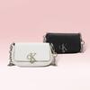 Calvin Klein Fashionable Elegant Minimalist Letter Twist Lock Flap Chain Shoulder Bag Women Shoulder Bag Black DH3240-001