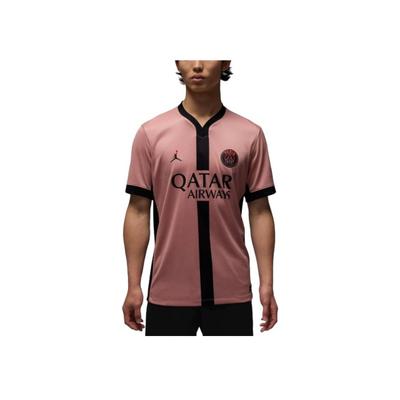 Dri Fit Paris Saint Germain Comfortable Fashion Breathable Quick Dry Retro Football Shirt Unisex Tops Rust-Pink Black FQ2024-686