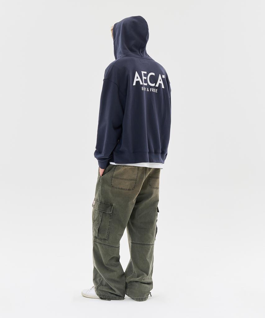 AECA Vintage Washing Cargo Wide Pants-Green